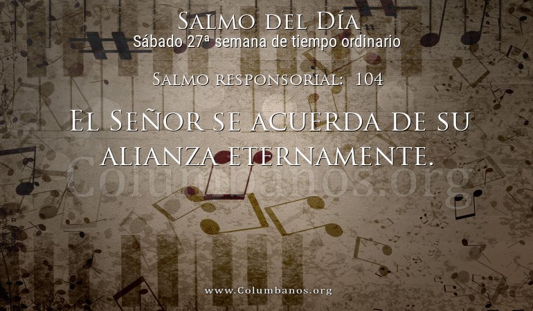 Salmo responsorial: 104 Salmo responsorial: 104