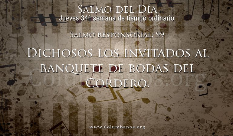Salmo responsorial: 99