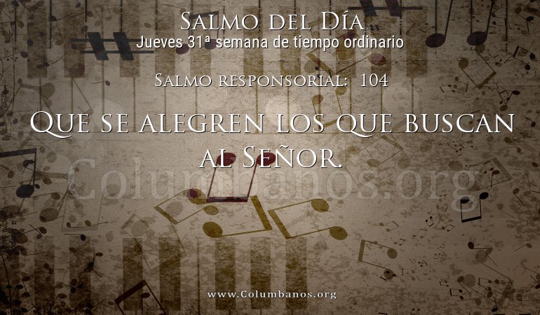 Salmo responsorial: 104 Salmo responsorial: 104