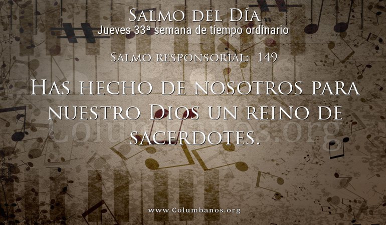 Salmo responsorial:  149